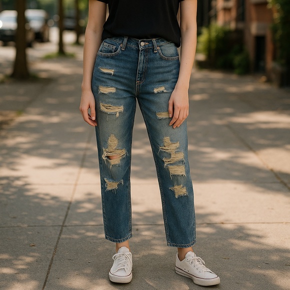 2/$30 FREE PEOPLE Sandrine Rose Wide Leg Jeans Size 25 Blue Denim New $176 - Picture 1 of 7